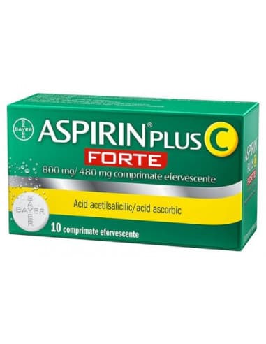 BAYER ASPIRIN PLUS C FORTE 10 COMPRIMATE EFERVESCENTE