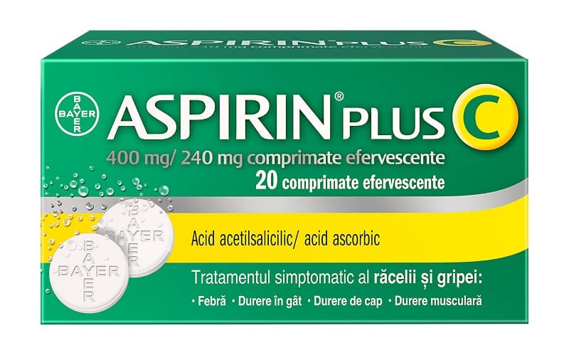 BAYER ASPIRIN PLUS C 20 COMPRIMATE EFERVESCENTE