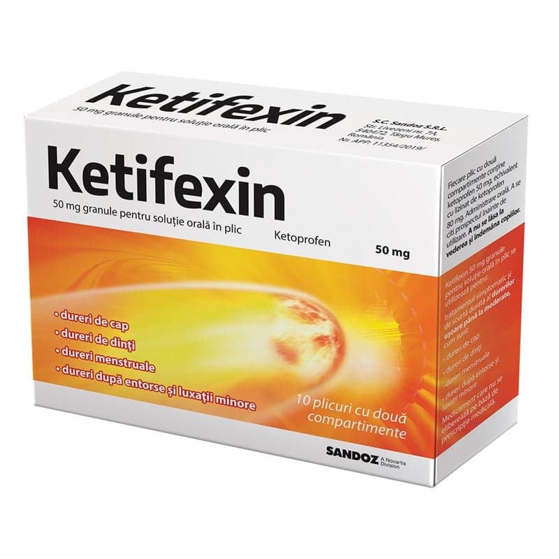 KETIFEXIN 50MG X 10 SACHETS