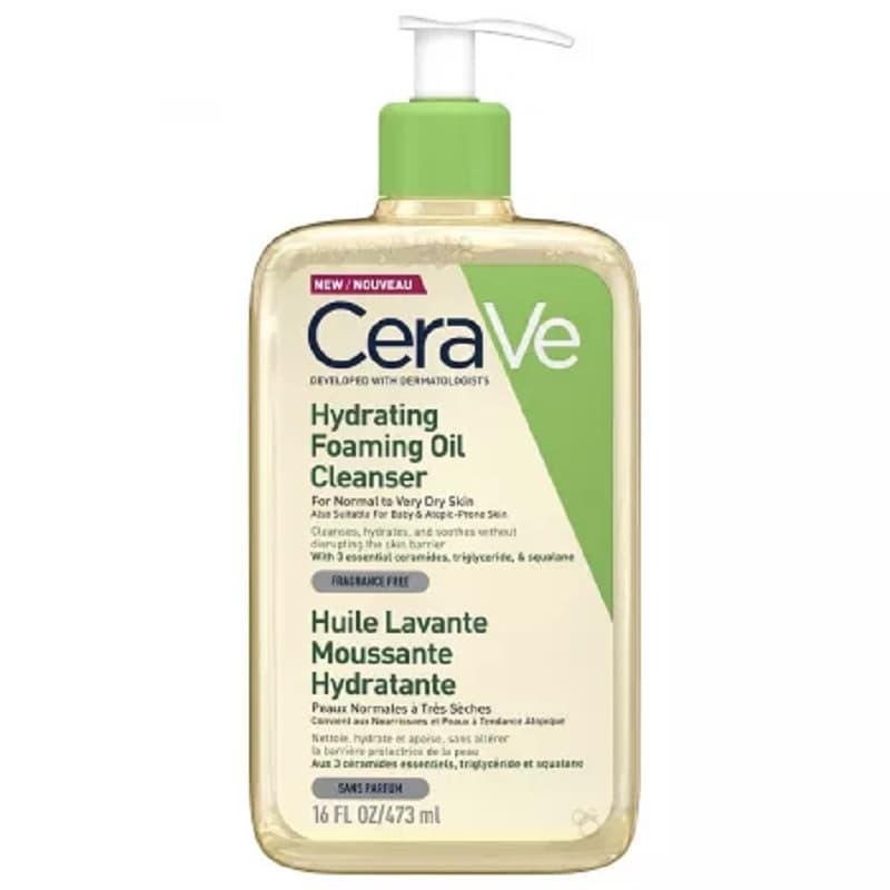 CERAVE ULEI DE CURATARE SPUMANT SI HIDRATANT FATA SI CORP PENTRU PIELE NORMAL- USCATA 473 ML