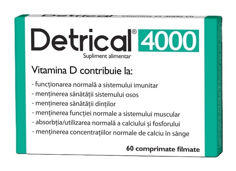 ZDROVIT DETRICAL D3 4000UI X 60 FILM-COATED TABLETS