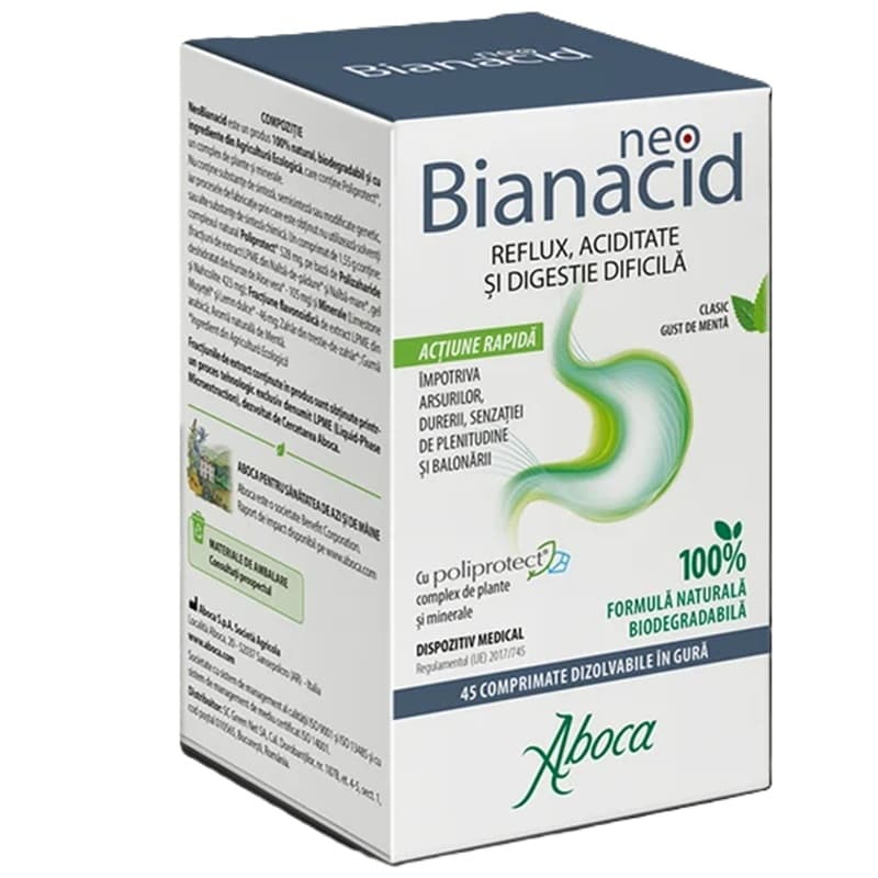 ABOCA NEOBIANACID ACIDITY AND REFLUX 45 TABLETS