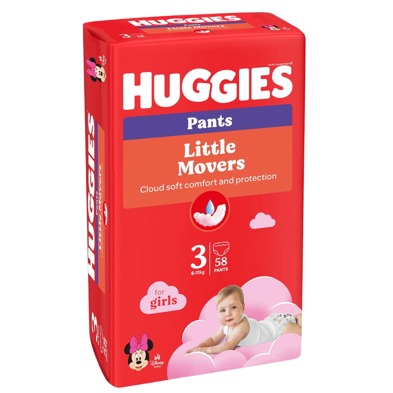 Huggies Pants Mega Diapers Size 3 for Girls (6-11 kg)