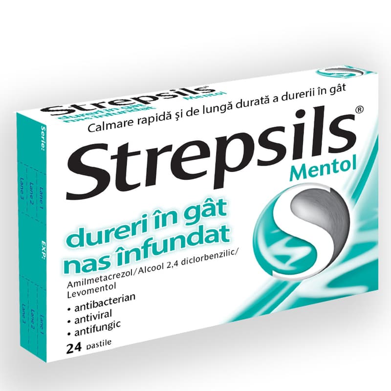 STREPSILS MENTOL 24 PASTILE