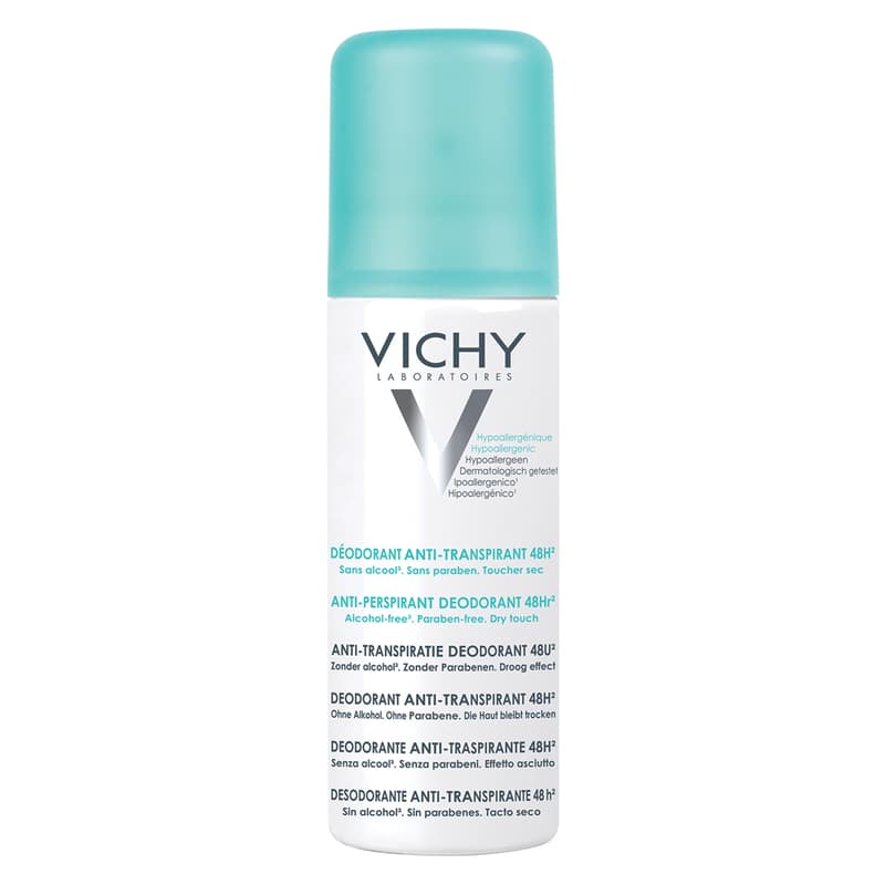 VICHY DEODORANT SPRAY ANTIPERSPIRANT WITHOUT ALCOHOL FOR MEN AND WOMEN 125ML
