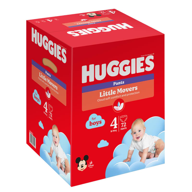 Huggies Pants Box Diapers size 4 boys (9-14 kg)