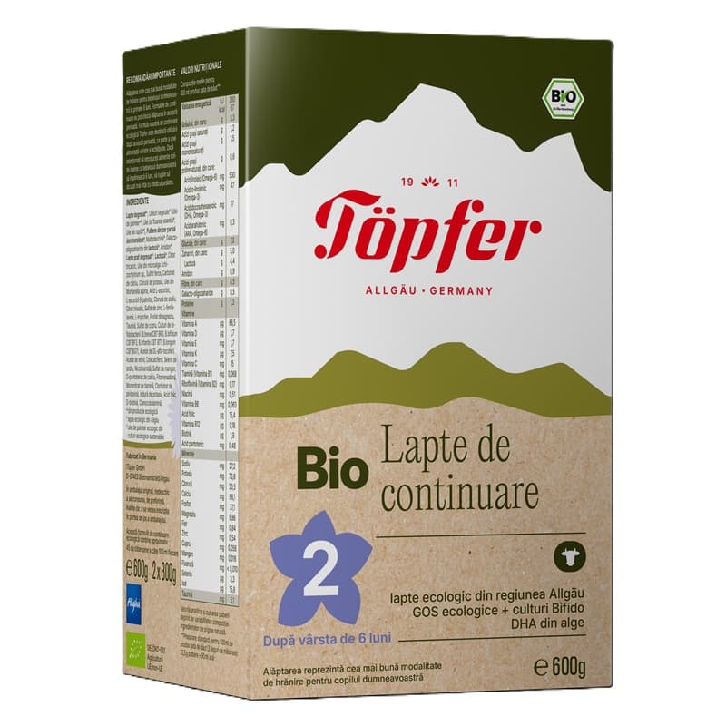 TOPFER LAPTE PRAF BIO 2 6LUNI+ 600G