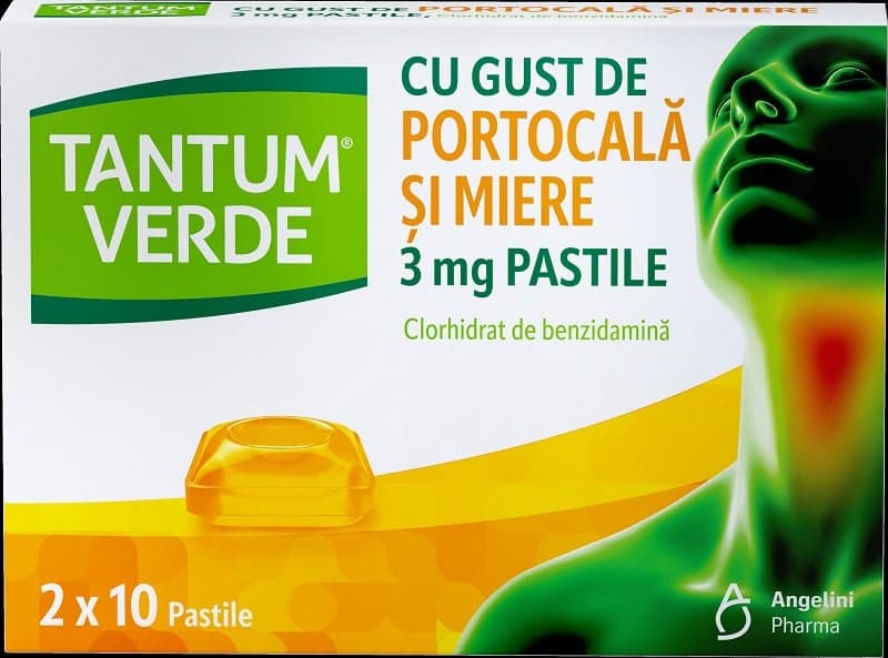TANTUM VERDE WITH ORANGE AND HONEY FLAVOUR 20 LOZENGES