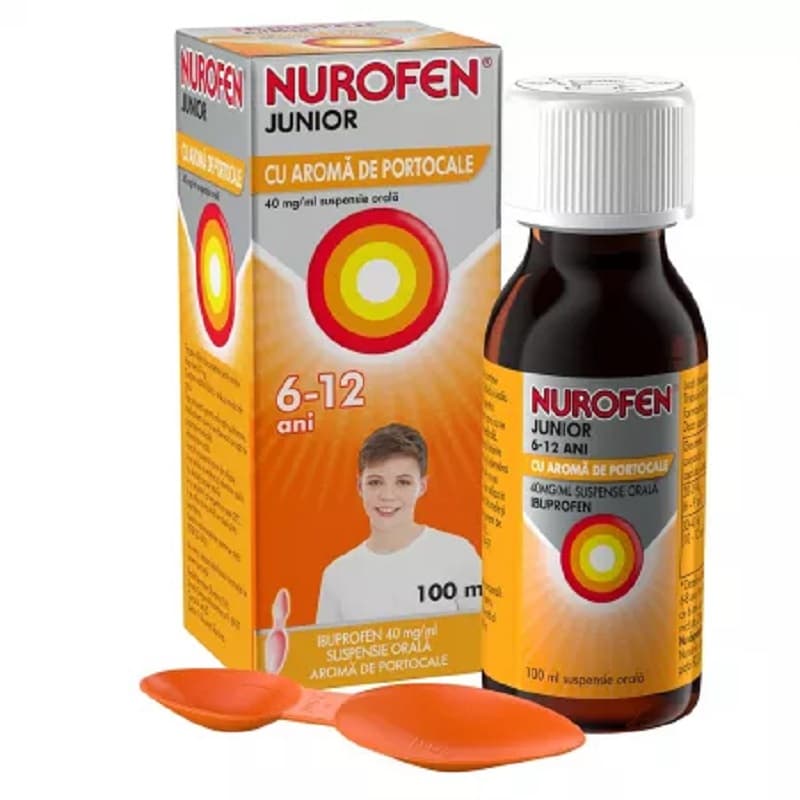 NUROFEN JUNIOR 6-12 YEARS ORANGE FLAVOUR SYRUP