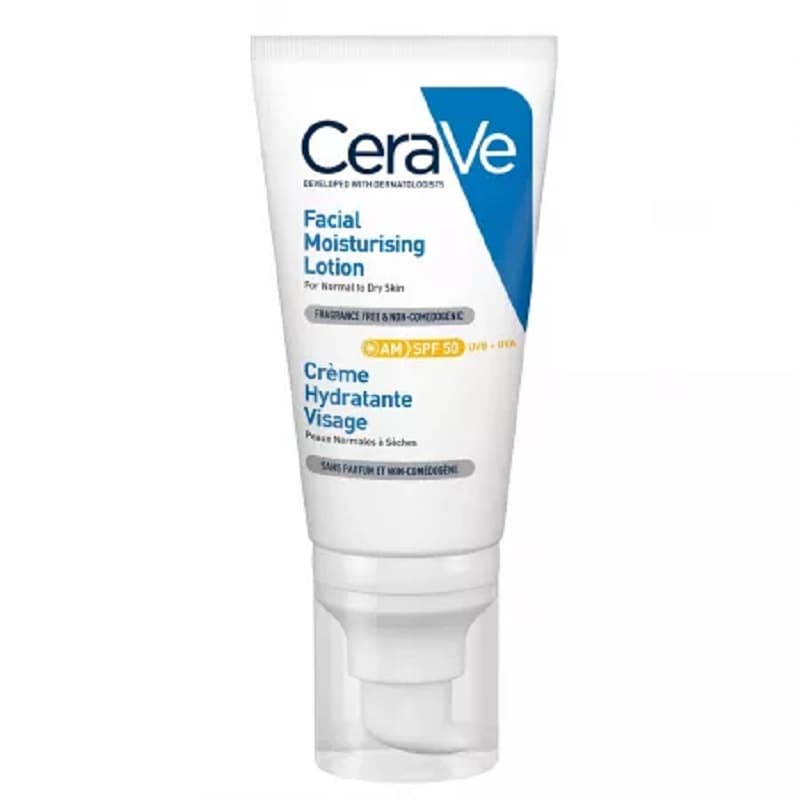 CERAVE CREMA HIDRATANTA DE FATA TEN NORMAL SI USCAT SPF50 X 52ML