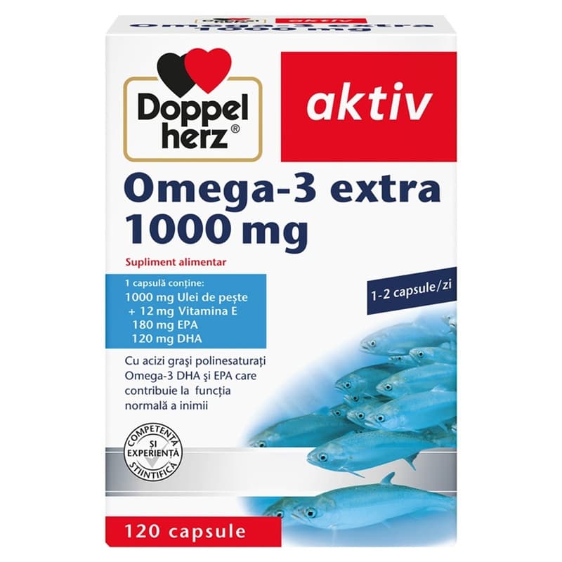 DOPPELHERZ AKTIV OMEGA-3 EXTRA 1000MG X 120 CAPSULES