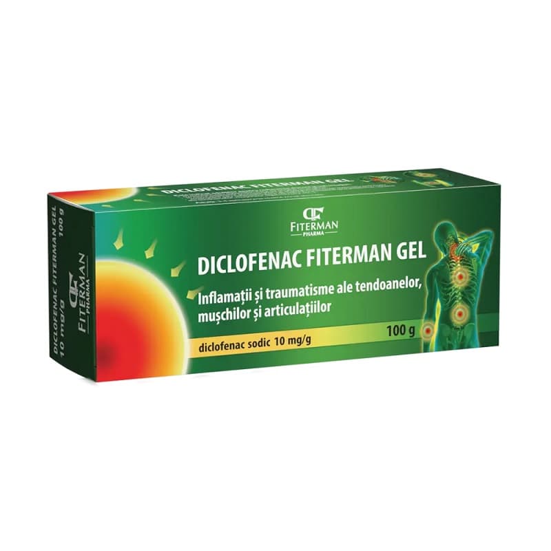 FITERMAN DICLOFENAC 10MG/G GEL 100G