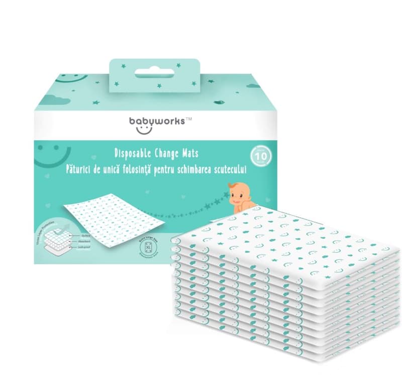 Baby Works Paturici de unica folosinta pentru schimbarea scutecului