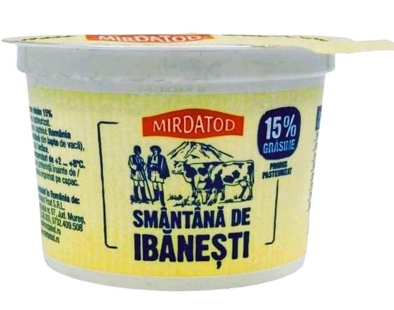 Mirdatod Smantana de Ibanesti pasteurizata 15%