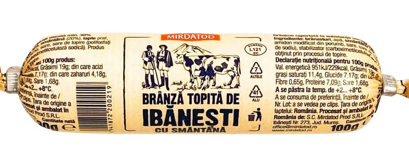 Mirdatod Branza topita cu smantana de Ibanesti