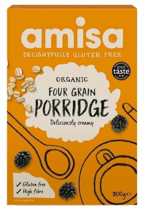 Amisa ECO Porridge din 4 cereale (ovaz, mei, amaranth, hrisca) fara gluten