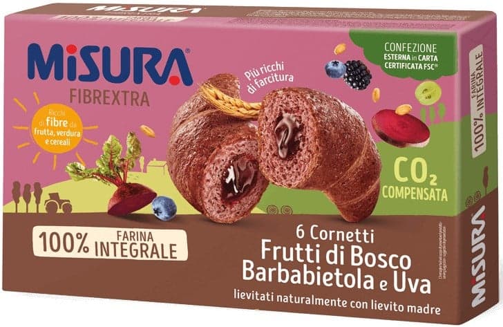 Misura Croissant integral cu fructe de padure, sfecla si struguri