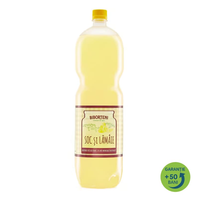 Biborteni Elderflower and Lemon Flavoured Soft Drink with Mineral Water