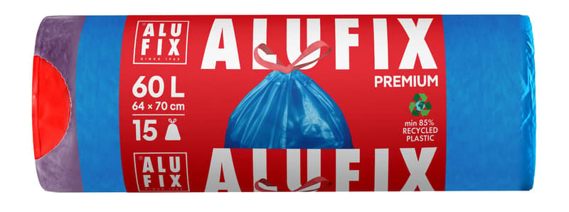 ALUFIX Saci menajeri cu banda, albastri, 60l