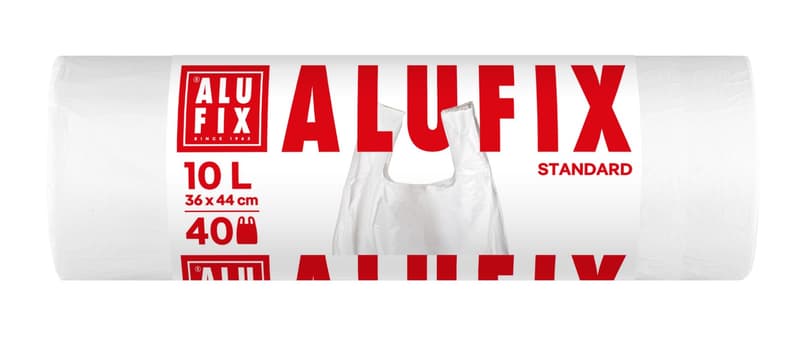 ALUFIX Saci menajeri cu maner, albi, 10 l