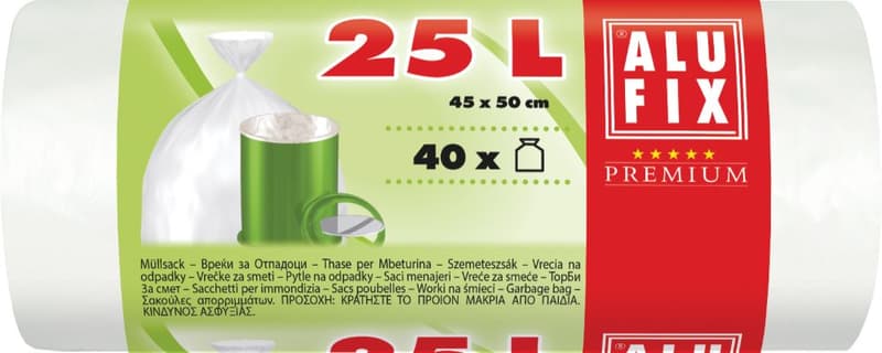 ALUFIX Saci menajeri albi, 25 l