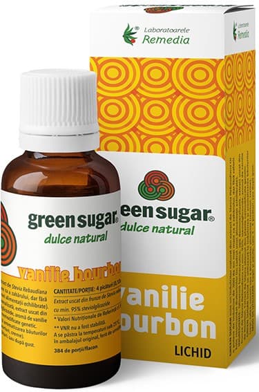 Green Sugar Lichid Indulcitor natural cu aroma vanilie bourbon
