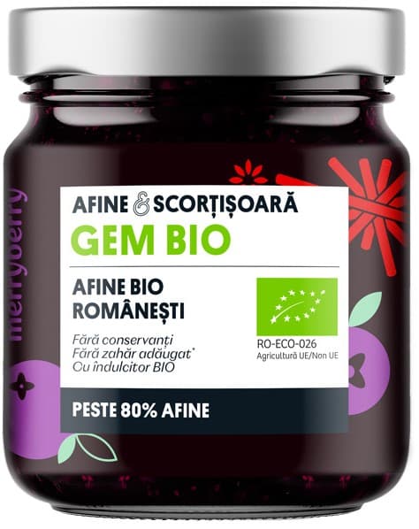 MerryBerry ECO Gem afine si scortisoara fara zahar