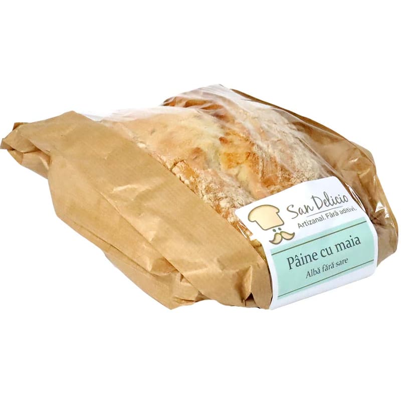 San Delicio White bread with sourdough, salt-free