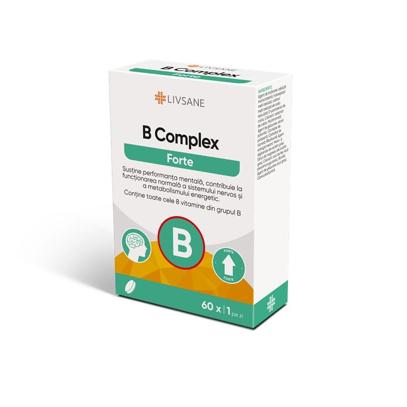 LIVSANE COMPLEX DE VITAMINA B SUPER CONCENTRAT 60 TABLETE