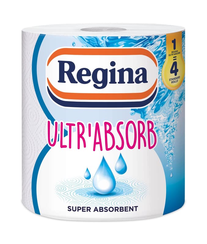 Regina Ultr'Absorb Single Roll Towel, 1 roll, 3 layers