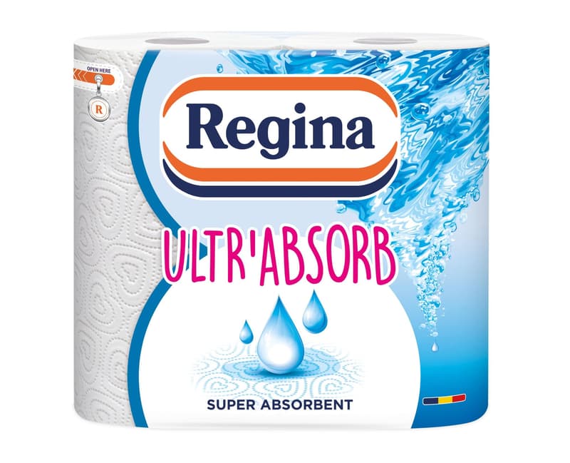 Regina Ultr'Absorb Towel, 2 rolls, 3 layers