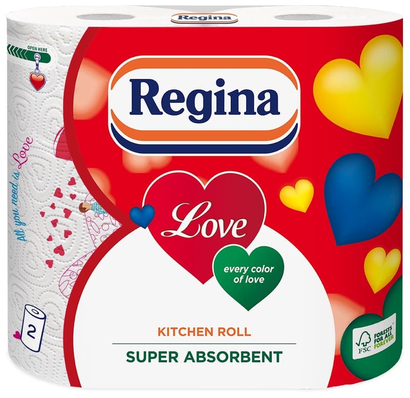 Regina Love Towel, 2 rolls, 3 layers