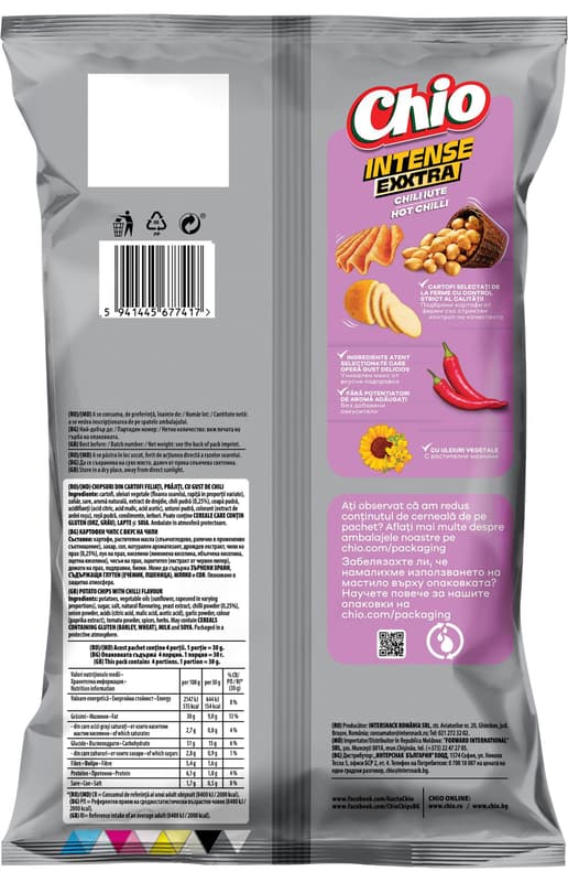 Chio Chips Exxtra Intense Chili iute