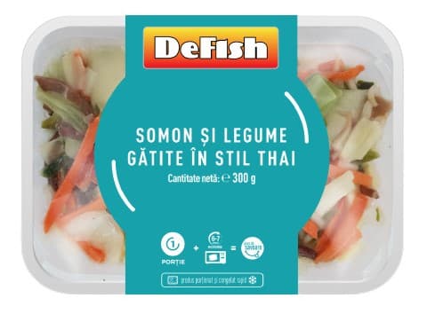 Defish Somon si legume gatite in stil thai