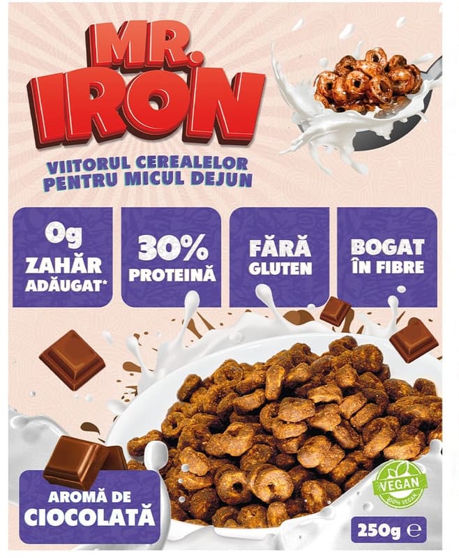 MisterIron Cereale TasteBlend 30% proteina fara zahar-cacao