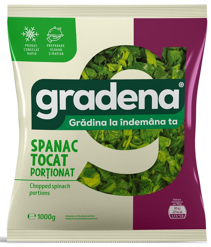 Gradena Chopped spinach frozen