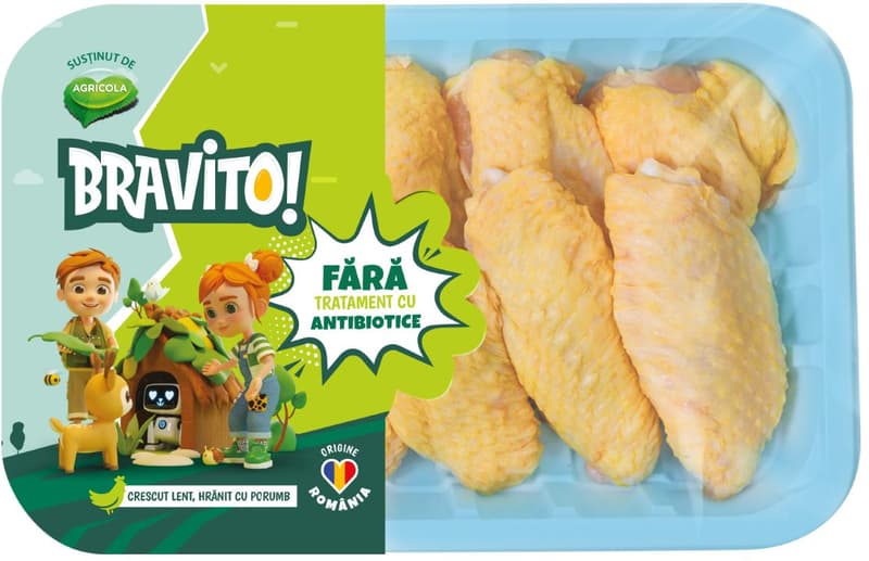 BRAVITO Aripioare de pui sectionate