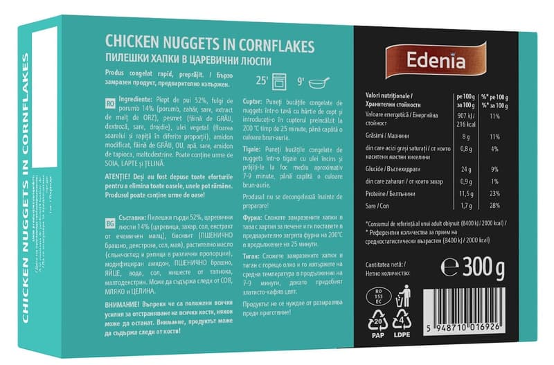 Edenia Chicken nuggets in cornflakes