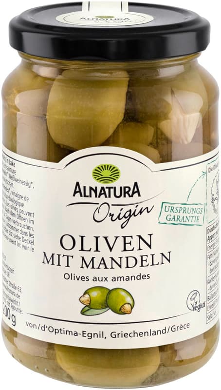 Alnatura ECO Masline verzi cu migdale