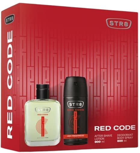 STR8 RED CODE Set cadou: Lotiune dupa barbierit + Deodorant spray pentru corp