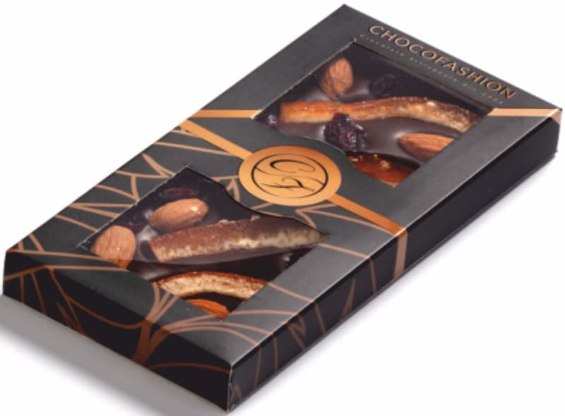 ChocoFashion Tableta ciocolata neagra cu portocala confiata si migdale