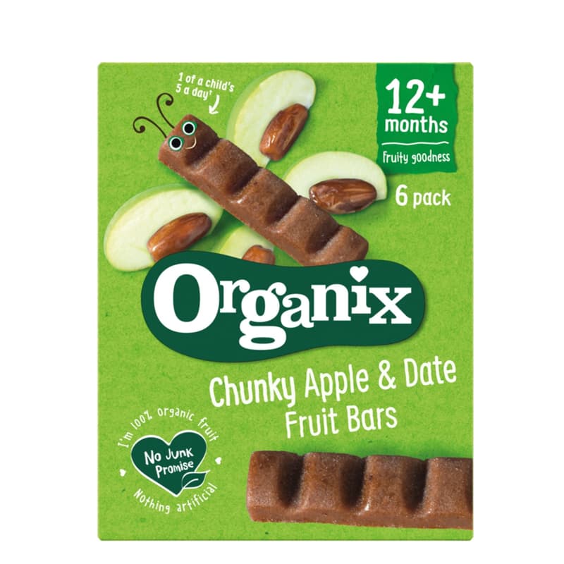 Organix ECO Batoane din curmale si mere, 12 luni+, 6x17g