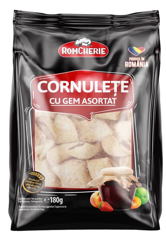 Romcherie Cornulete with jam