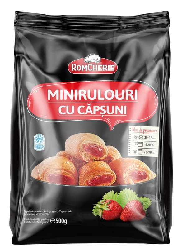 Romcherie Mini Rolls with Strawberries