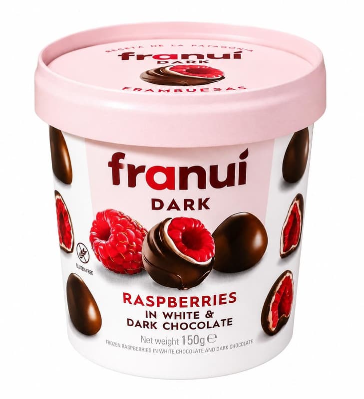 Franui Zmeura in ciocolata alba si ciocolata amaruie