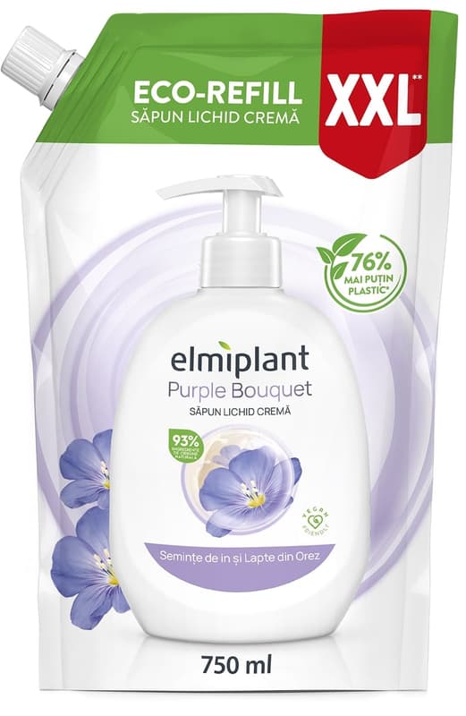 Elmiplant Flax Seed & Rice Milk Liquid Cream Soap Refill