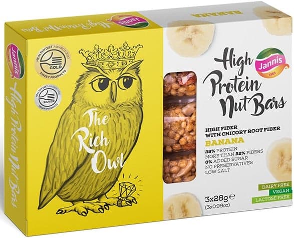Jannis Owl Line, High Protein Bars with Banana
