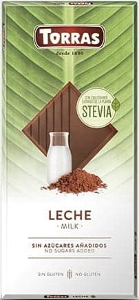 Torras Milk Chocolate sugar free, gluten free (with "STEVIA")