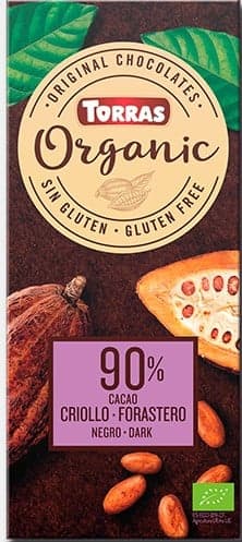Torras ECO Dark chocolate with 90% cocoa, gluten-free