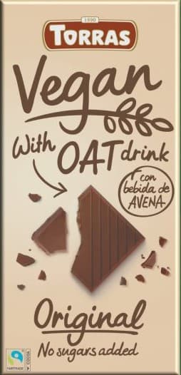 Torras Vegan Chocolate with oat milk, sugar-free, gluten-free